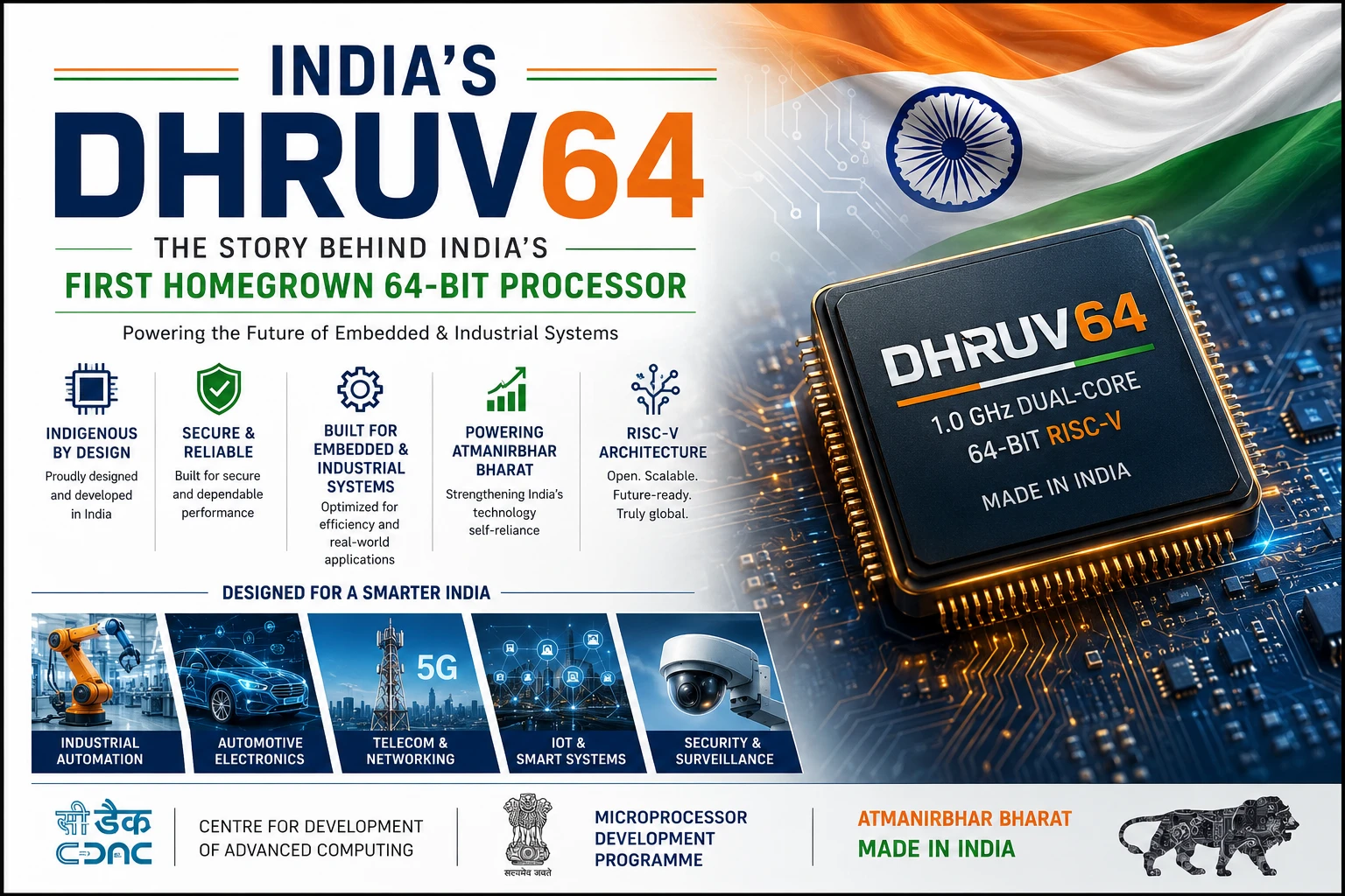  India's DHRUV64 – First Homegrown 64-bit Processor for Embedded Systems